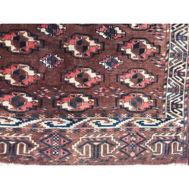 Vintage Turkmen Rug, 1950s For Sale - Image 6 of 15