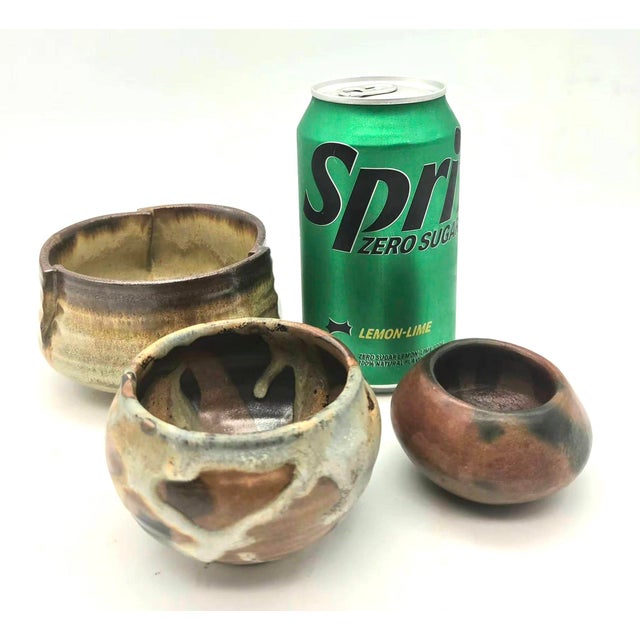 Ceramic Vintage Studio Pottery Bowls, Lot of 3 For Sale - Image 7 of 12