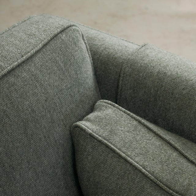 Wood Mid-Century Cherry Wood Three-Seater Sofa For Sale - Image 7 of 17