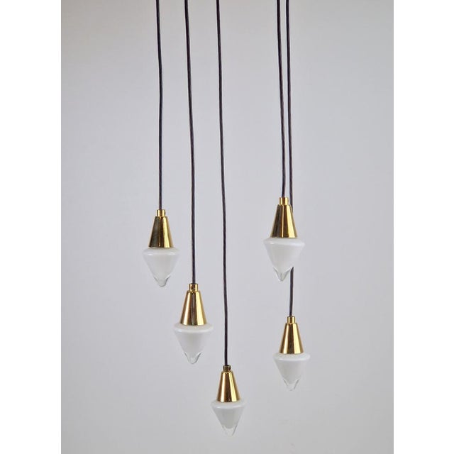 1970s Glass Cascade Pendant Lamp by Schmidt Leuchten For Sale - Image 5 of 15