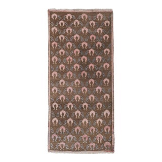 Vintage Floral Turkish Runner 2'12" X 6'4" For Sale