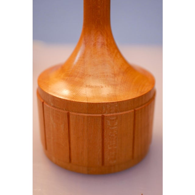 Vintage Scandinavian Oak Table Lamps from Elpe, Set of 2 For Sale - Image 4 of 13