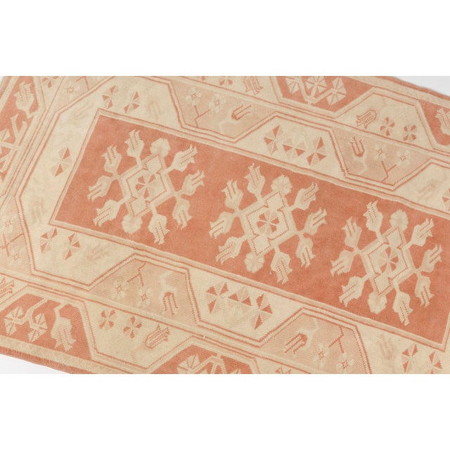 Beige Burnt Orange and Beige Faded Neutral Area Rug For Sale - Image 8 of 11