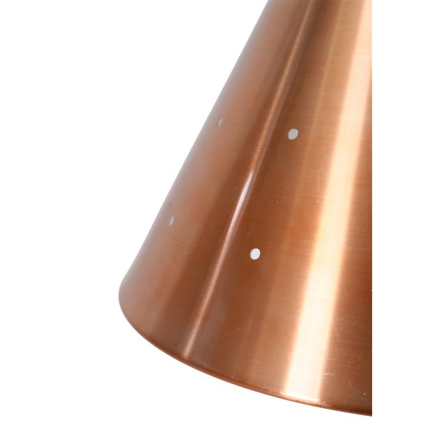 Danish Copper-Colored Cone Hanging Lamp, 1960s For Sale - Image 6 of 15