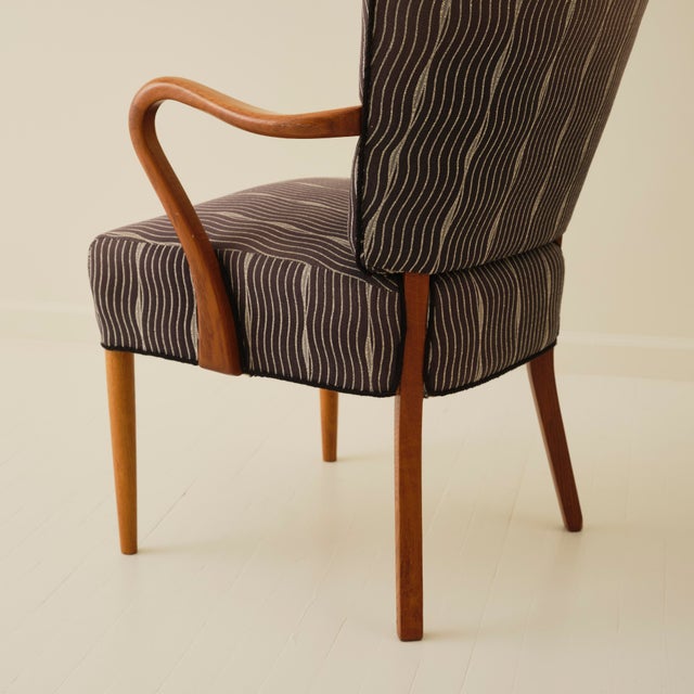 1940s Danish Oak Armchairs, a Pair, 1940s For Sale - Image 5 of 7