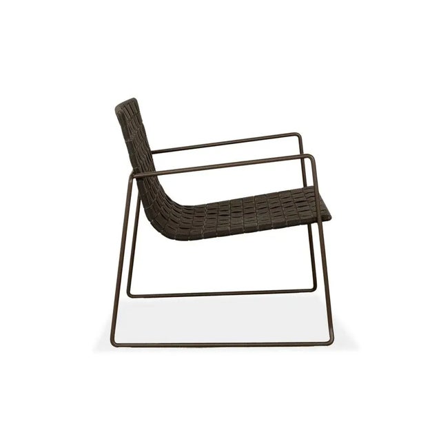 Black Set of Andreu World Trenza Metal Armchairs For Sale - Image 8 of 12