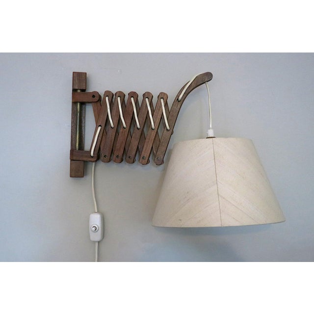 Large Concertina Wall Light in Teak by Erik Hansen for Le Kilint, Denmark, 1960s For Sale - Image 11 of 17