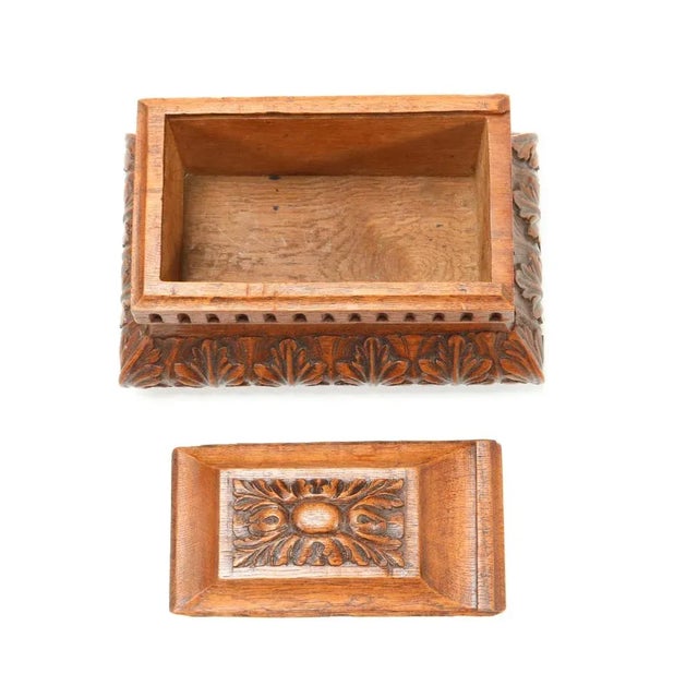 19th Century Dutch Oak Decorative Box For Sale - Image 4 of 12