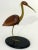 Wood Brass Heron or Crane and Walnut Table Top Sculpture by Bill Scott For Sale - Image 7 of 7
