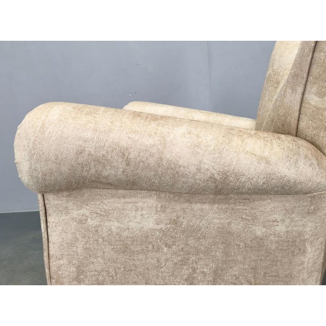 1950s Mid-Century Italian Velvet Lounge Armchair, 1950s For Sale - Image 5 of 10