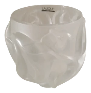 1990s Lalique Dauphin Dolphin Oceanian Vase
