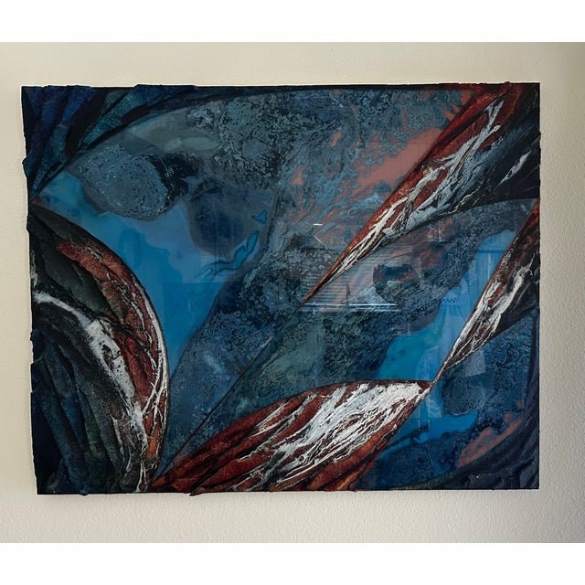 Contemporary Laddie John Dill Abstract Mixed Media Painting / Wall Sculpture Signed Original 1991 For Sale - Image 3 of 7