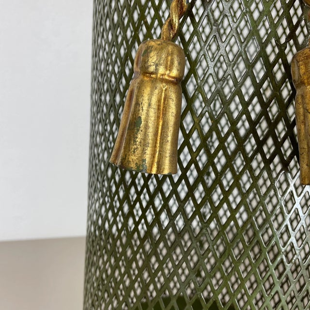 Hollywood Regency Gilded Metal Umbrella Stand from Li Puma, Firenze, Italy, 1950s For Sale - Image 11 of 18