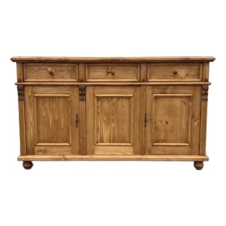 Pine Three Door Three Drawer Sideboard, Reproduction For Sale