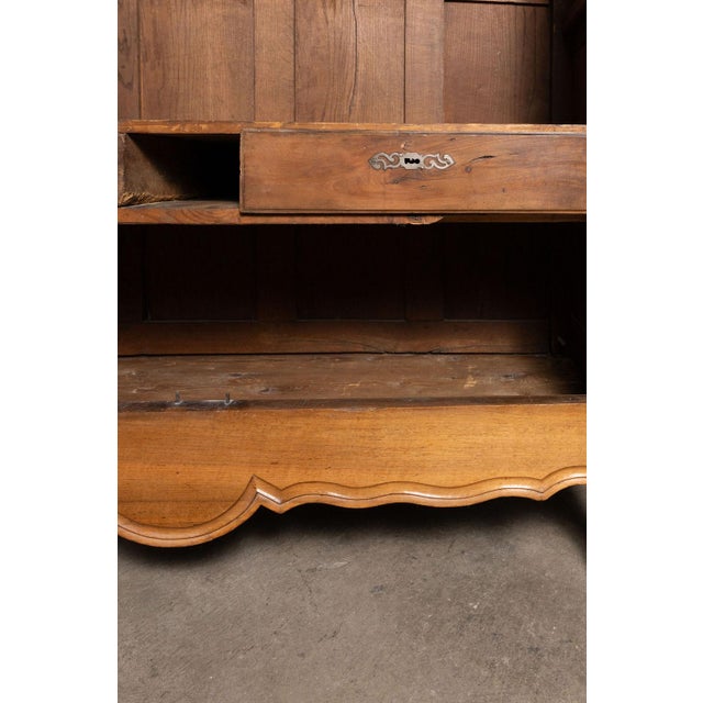 Antique French Provencal Walnut Marriage Armoire, Circa 1800 For Sale - Image 12 of 18