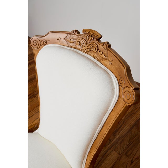 Wood Lady and Gentleman Set of 19th Century Antique Chairs For Sale - Image 7 of 8