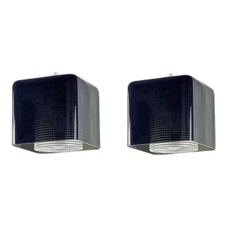 Pair of Mid-Century Scandinavian Glass Ceiling Lights/Pendants by Carl Fagerlund for Orrefors, Sweden, 1960s For Sale