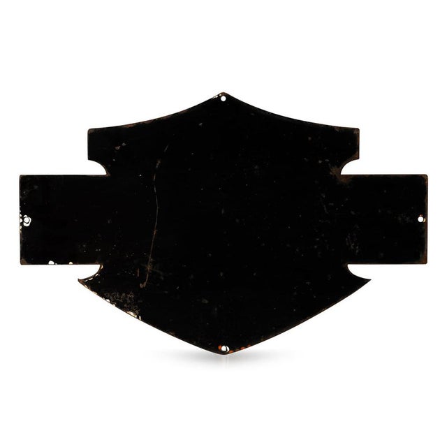 Black 20th Century Motorcycles Enamel Sign from Harley-Davidson, 1950s For Sale - Image 8 of 10