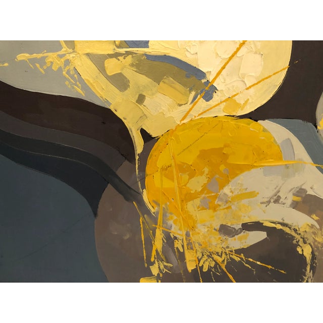 Textile Mid-Century Modern Abstract Painting For Sale - Image 7 of 8