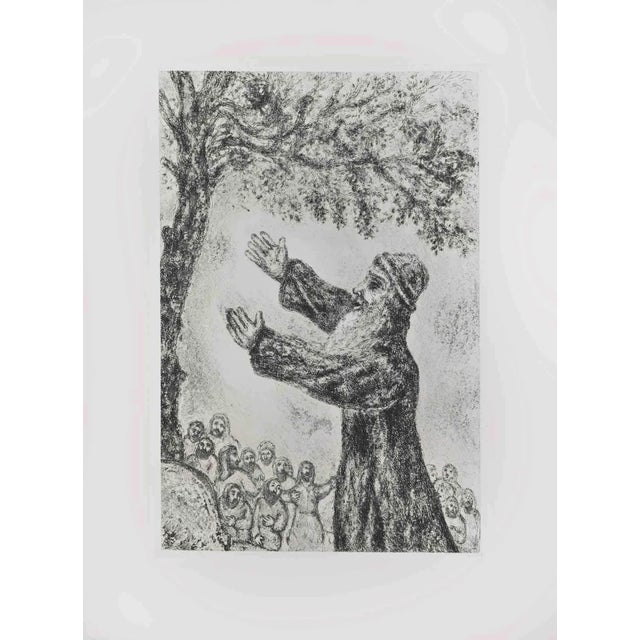 Marc Chagall, The Exhortation of Joshua, Etching, 1956 For Sale
