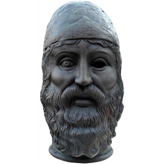 Head of the Riace in Bronze and Terracotta For Sale - Image 3 of 6