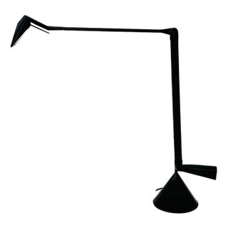 Black Aluminum Zelig Table Lamp by Walter A. Monici for Lumina, 1980s For Sale