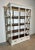 Rustic Large White and Wood Bookcase For Sale - Image 3 of 5