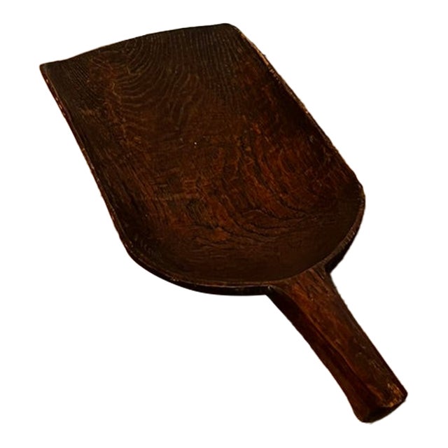 Late 20th Century Primitive Grain Scoop For Sale