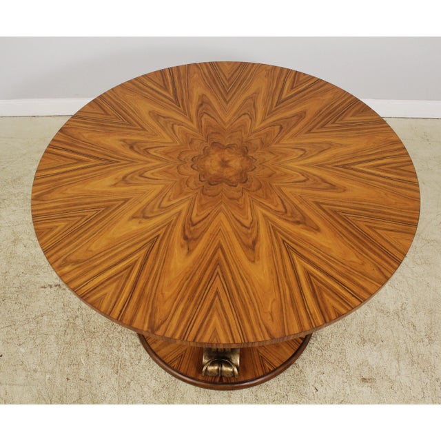 Age: Approx: 10 Years Old Details: High Quality Construction Silver/Gold Leaf Finish Base Gorgeous Matched Grain Walnut...