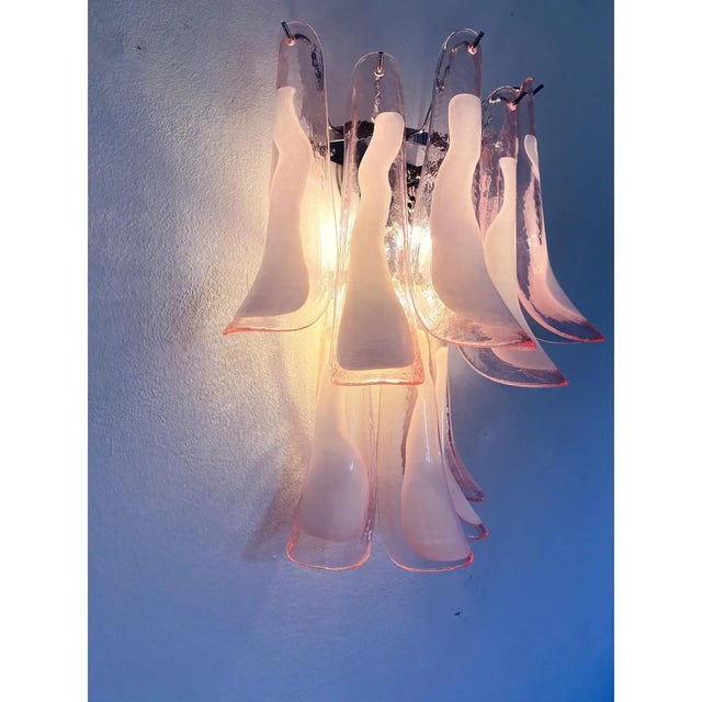 Blush Pink Murano Glass Selle Wall Sconces by Simoeng, Set of 2 For Sale - Image 13 of 14