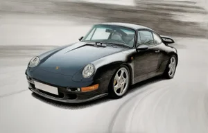 Michal Wojtysiak, Porsche 993, Acrylic on Canvas, 2023