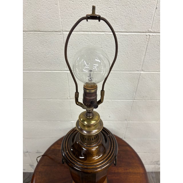 Frederick Cooper Vintage Frederick Cooper Chicago Mahogany Urn Shaped Table Lamp For Sale - Image 4 of 13