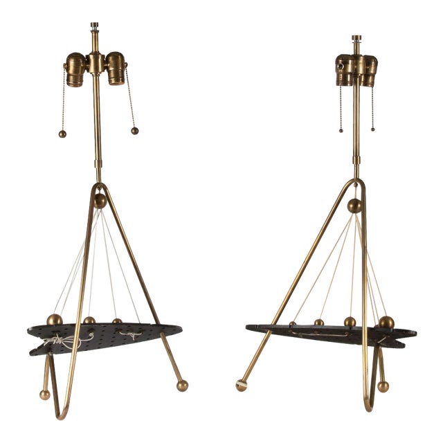 Modernist Space Age Table Lamps - a Pair For Sale