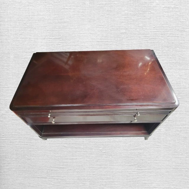 Barbara Barry Vintage Mahogany Barbara Barry for Baker Oversized One Drawer Commode Night Stand For Sale - Image 4 of 15