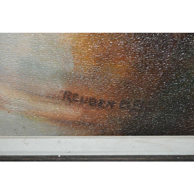 "Caribbean Mood" Vintage Oil Painting by Reuben C.1970 For Sale In San Francisco - Image 6 of 8