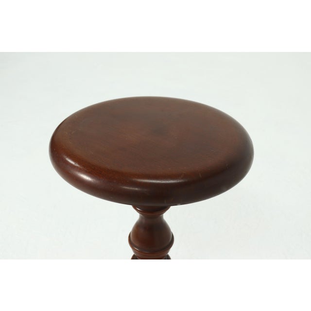 Wooden Pedestal Plant Table, 1960s For Sale - Image 6 of 6