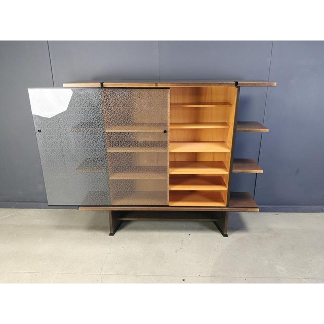 Cassina Angle Cabinet attributed to Francesco Binfare for Cassina, 1980s For Sale - Image 4 of 11