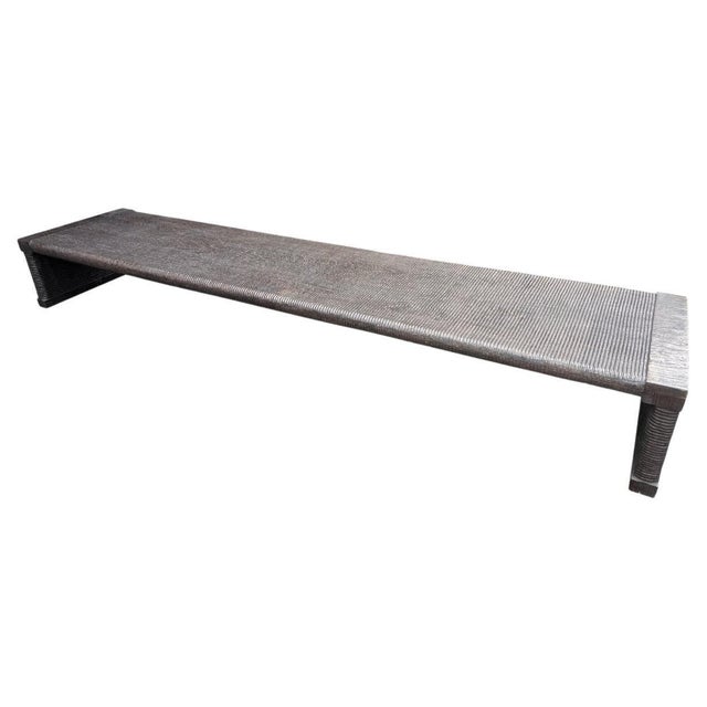 Andrianna Shamaris Exquisite Monumental Couture Hand Carved Bench For Sale - Image 15 of 18