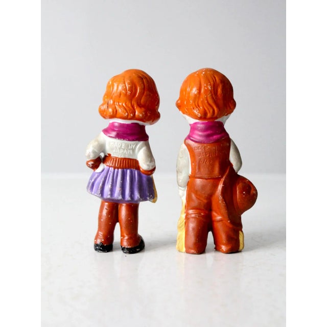 1930s Vintage Cowgirl & Cowboy Figurines For Sale - Image 5 of 10