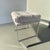 Milo Baughman Style Chrome Upholstered Stool For Sale - Image 13 of 14
