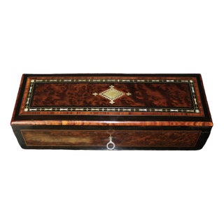 Napoleon III Time Jewelry Box in Marquetry For Sale