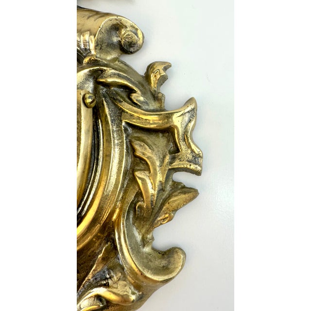 Antique Victorian Ornate Cast Brass Door Knocker With Acanthus Scrollwork, Circa 1900 For Sale In Little Rock - Image 6 of 8