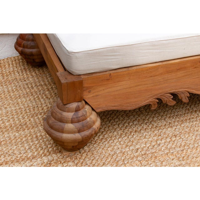 1990s Reclaimed Teak Royal Bali Lounge Sofa For Sale - Image 5 of 10