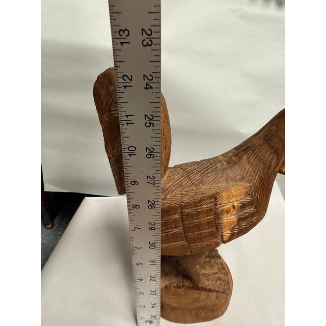 Brown Primitive Wooden Chicken For Sale - Image 8 of 8