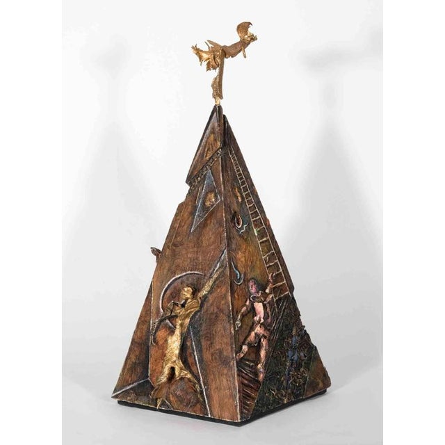 Contemporary Lorenzo Servalli, Fast Track Sculpture: Gold Leaf, 2001, Wood For Sale - Image 3 of 5