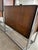 Chrome 1970s Lane Mid Century Modern Walnut and Chrome 2 Bay Free Standing Wall Unit Etagere For Sale - Image 8 of 12