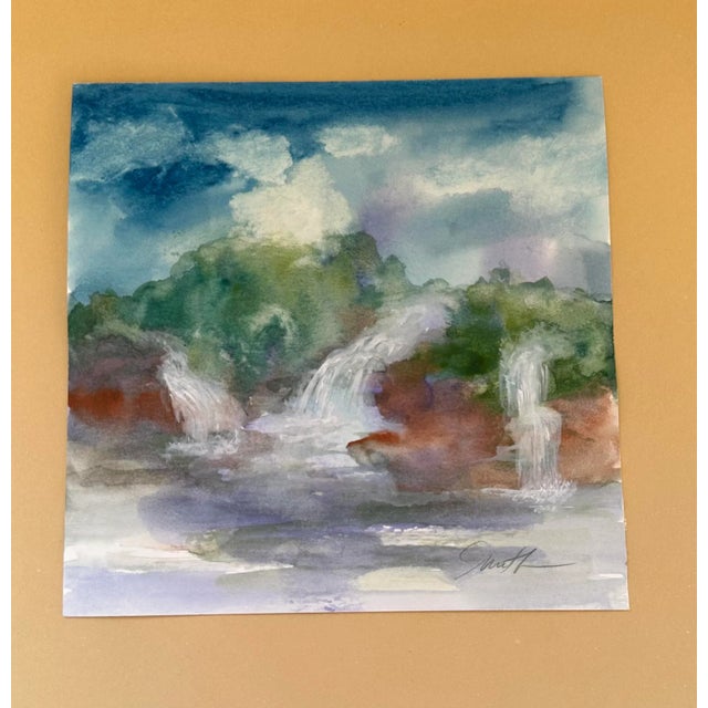 I need more waterfalls in my life. Sadly, I don’t have access to them in my area. But I can paint them. Signed and ready...