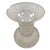 Early 20th Century Victorian Wheel Cut Frosted Glass Floral Oil Lamp Fluted Hurricane Shade Chipped For Sale - Image 4 of 7