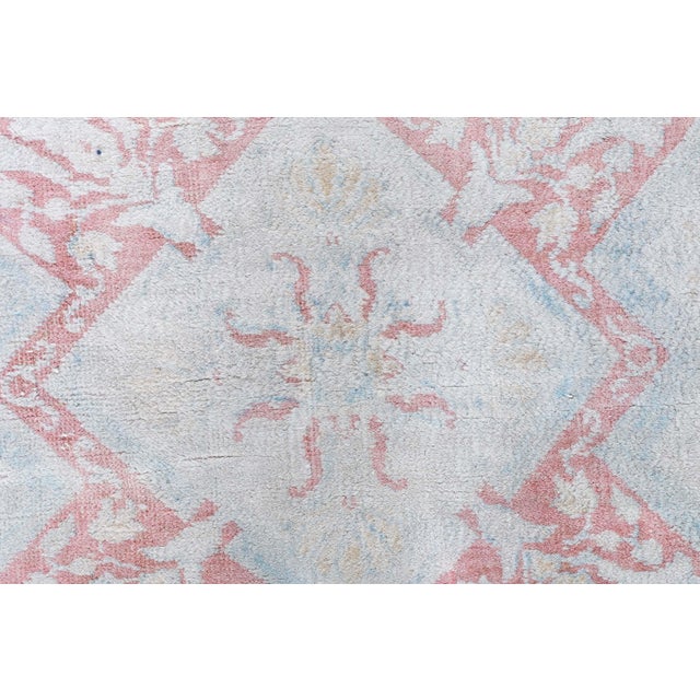 1920s Doris Leslie Blau Antique Agra Indian Geometric Gray Cotton Carpet - c. 1920 For Sale - Image 5 of 9