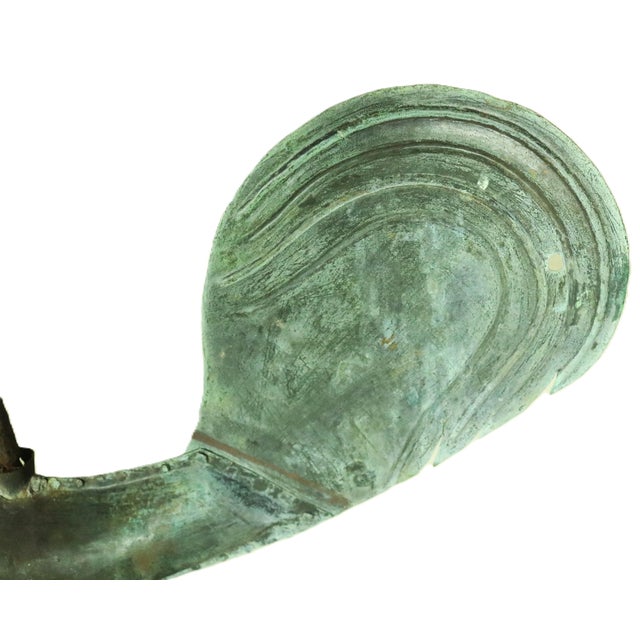 Verdigris Mid 19th Century French Copper Folk Art Weather Vane For Sale - Image 8 of 8